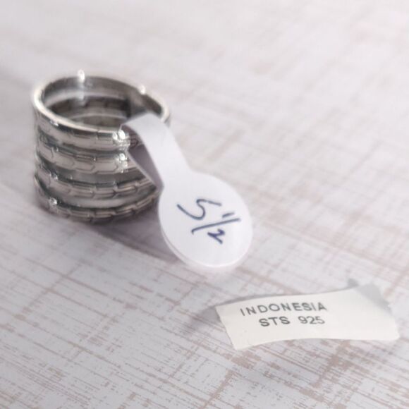 Sterling Silver Ring Multi Band Size 5-1/2 - Picture 9 of 14